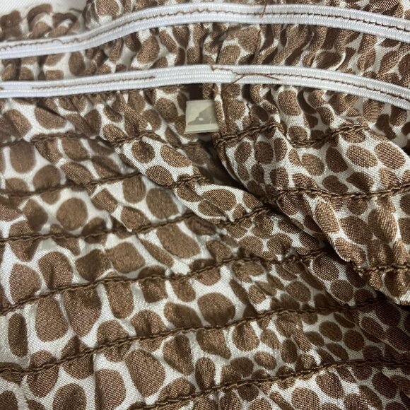 Silk Maxi Skirt Small Brown Print Ruffle Prairie Hem by What Comes Around Goes A - Picture 10 of 10